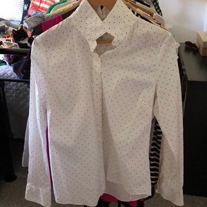 J.Crew | Black White Pin Dot Button Down